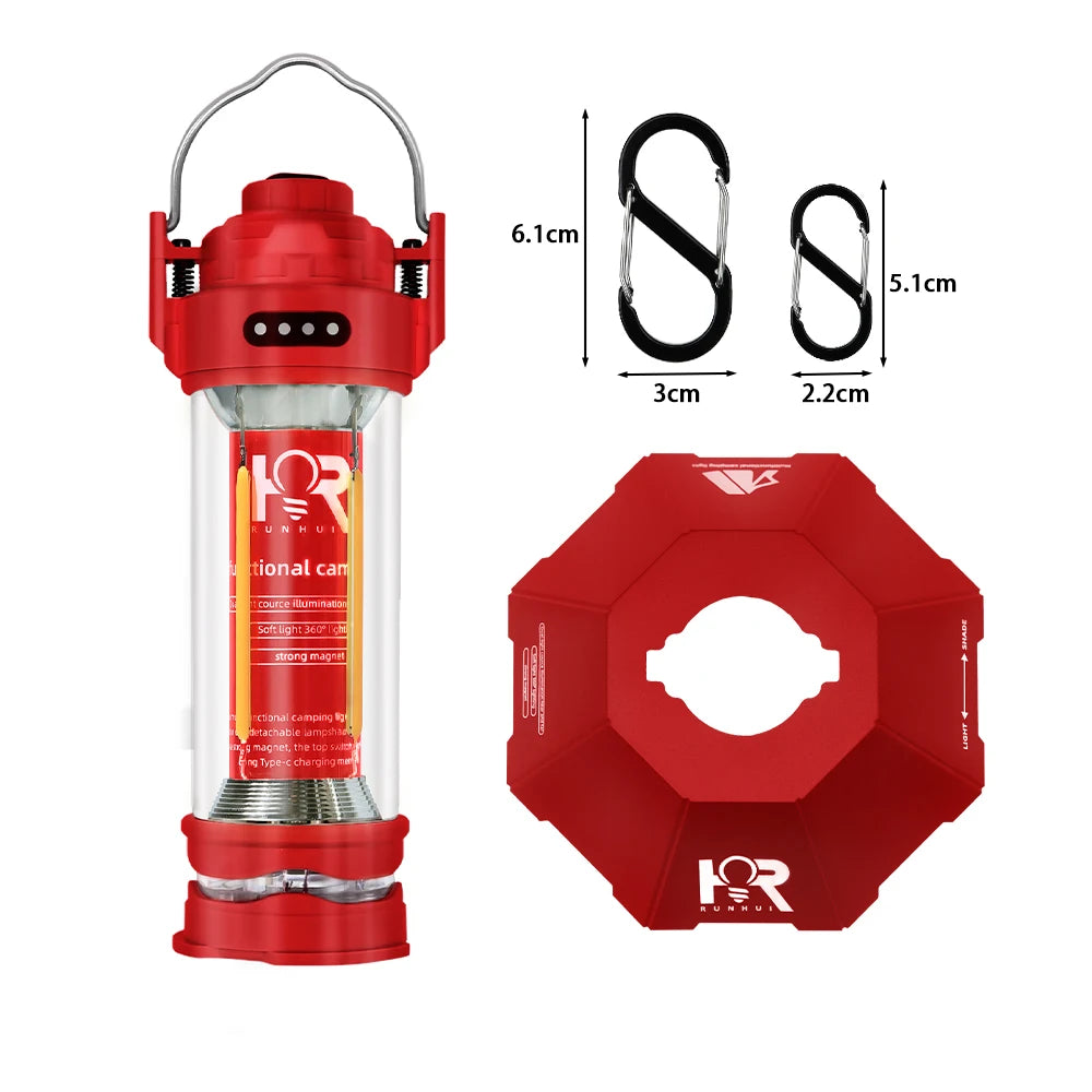 DOTWISE 3000mAh Retro Portable Camping Lantern – Waterproof Outdoor Tent Light